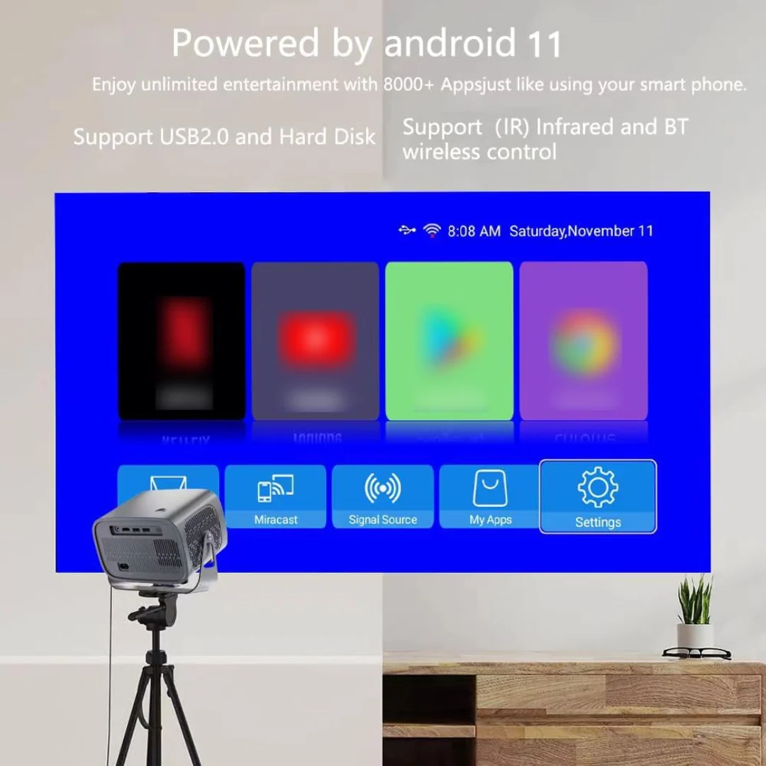 A10 4K Ultra HD Android TV Mini Smart Projector - Image 3