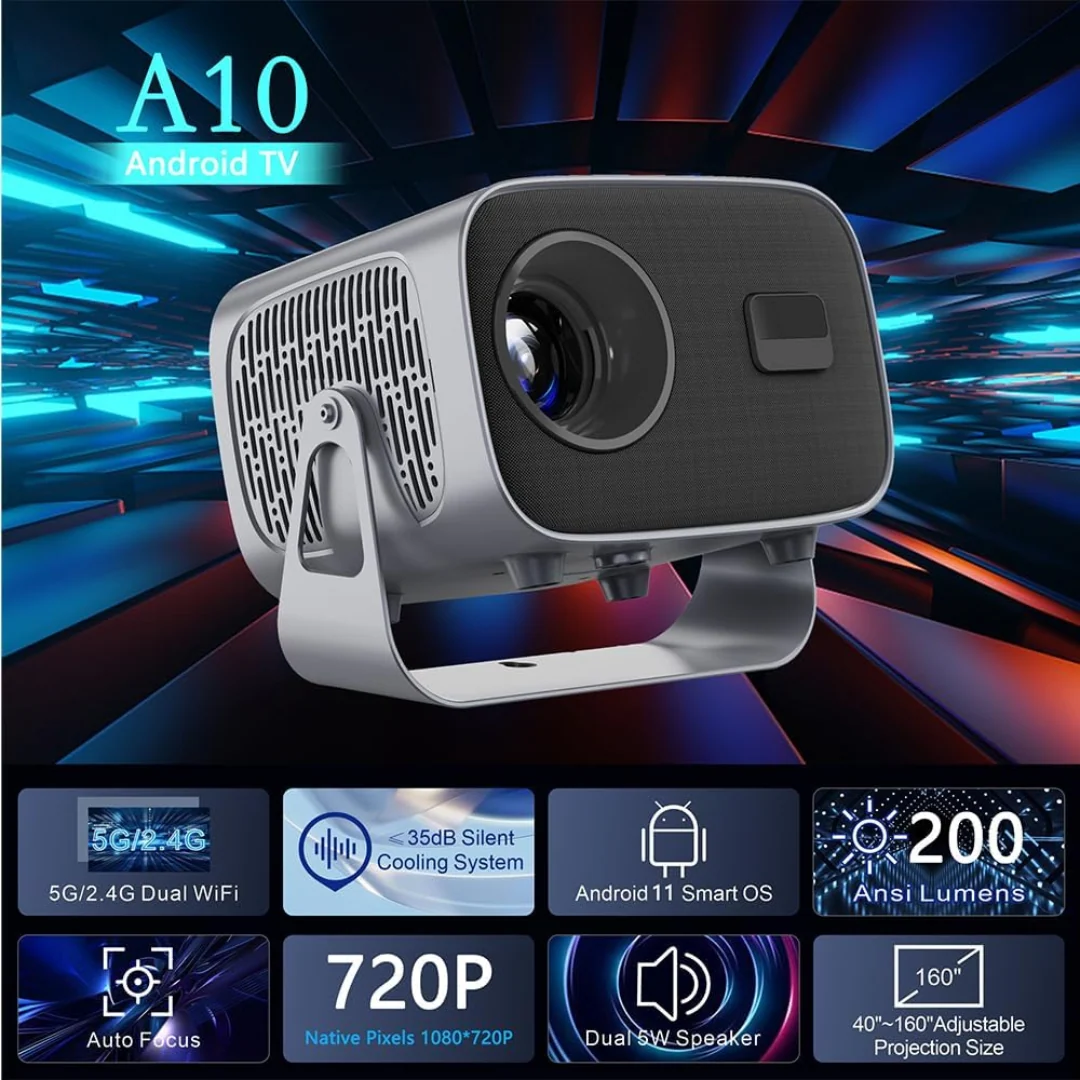 A10 4K Ultra HD Android TV Mini Smart Projector - Image 4
