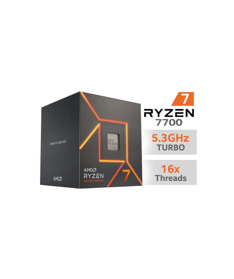 AMD Ryzen 7 7700 (AM5) Processor 3.80-5.30GHz 8-Core 16-Threads Boxed - Image 3