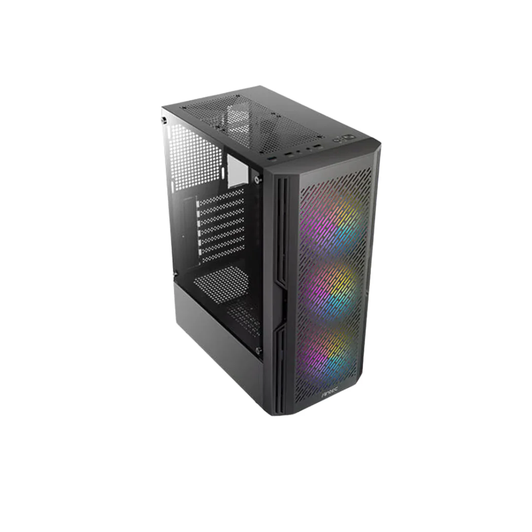 Antec AX20 Elite Black Mesh TG ATX Case w/ 4x120mm RGB Fan - Image 2