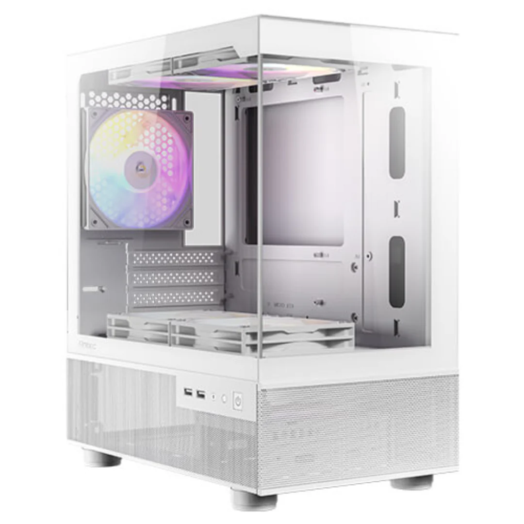 Antec CX200M RGB Elite Micro-ATX | ITX Mini-Tower Gaming Case (Black | White) - Image 2