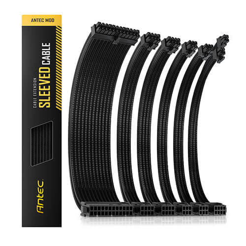 Antec Extension Cable Kit 300mm ( White AT-ECAB-BK300-C1P4-W | Black AT-ECAB-BK300-C1P4-BK )