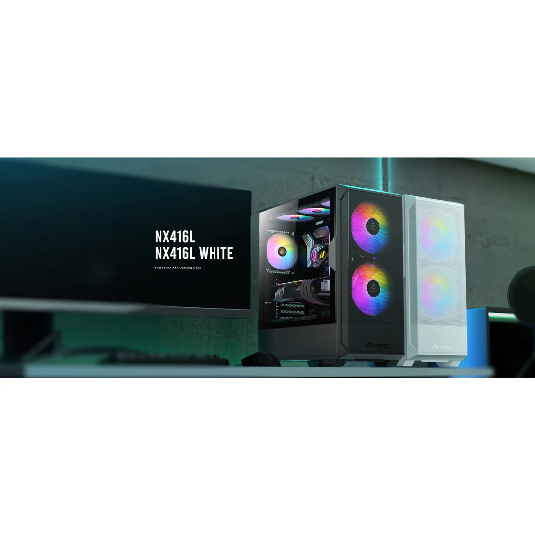 Antec NX416L TG ATX Case 2x160mm 1x120mm aRGB USB3 1C 1A - Image 5