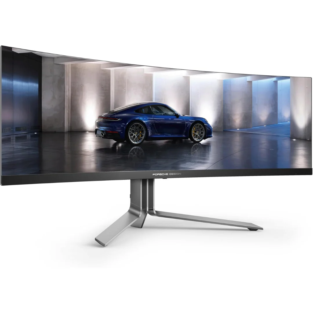 AOC Agon Pro PD49 49" OLED Curved 240Hz DQHD (5120x1440) 0.03ms GTG QD Gaming Monitor - Porsche Design - Image 2