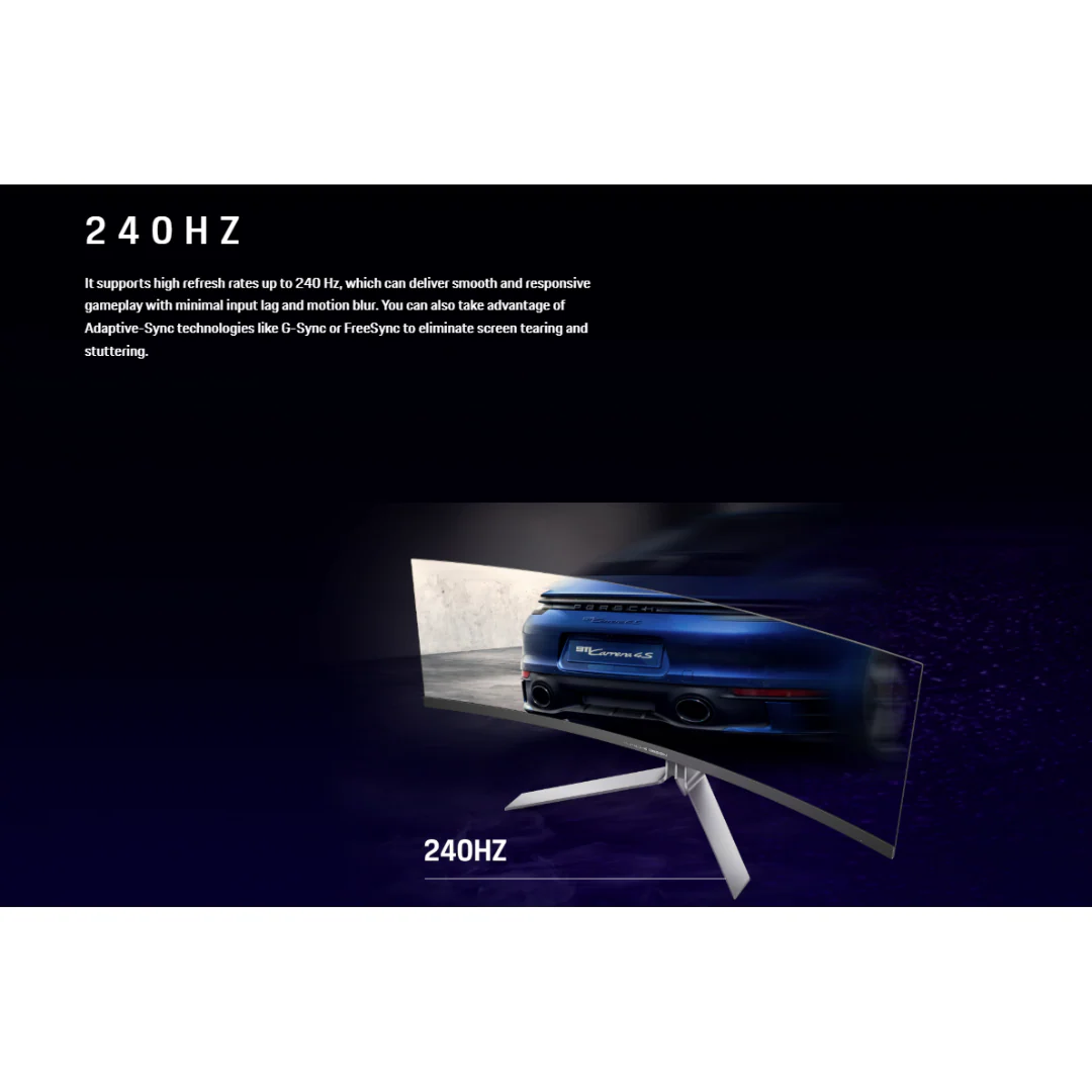 AOC Agon Pro PD49 49" OLED Curved 240Hz DQHD (5120x1440) 0.03ms GTG QD Gaming Monitor - Porsche Design - Image 4