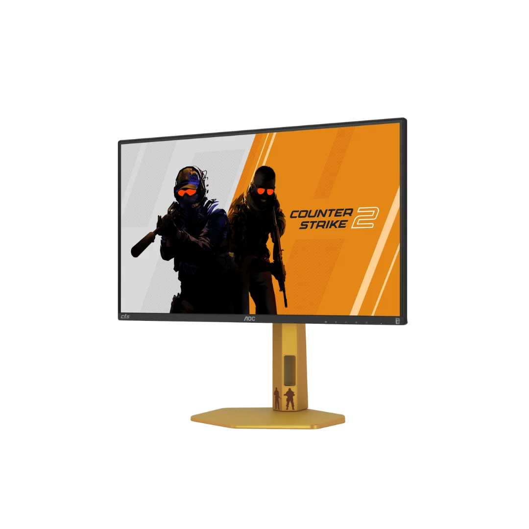 AOC CS25G 24" IPS 310Hz FHD 1920x1080 0.3Ms Nvidia G-Sync Gaming Monitor with Height / Tilt / Swivel / Pivot Adjustment (Black/Gold) - Image 2