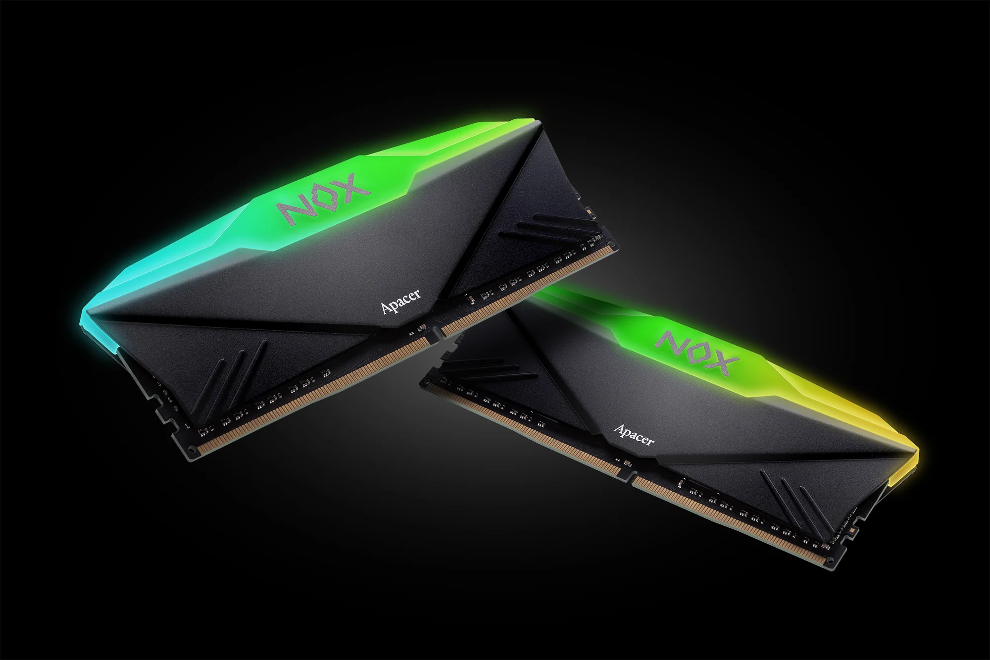 Apacer Nox RGB AURA2 16GB 8GX2 DDR4 3200MHz AH4U16G32C28YNBAA-2 Black Desktop Memory - Image 3
