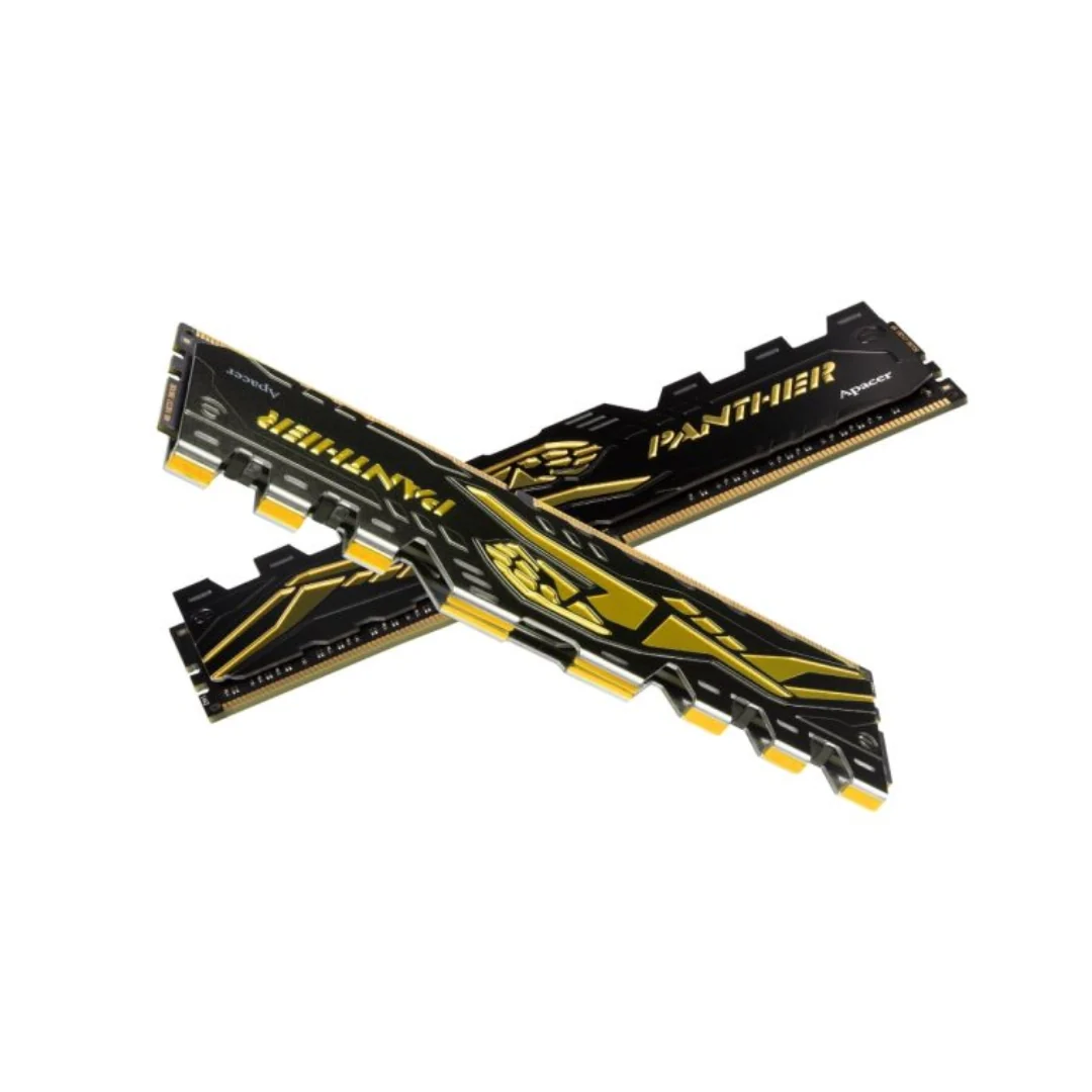 Apacer Panther Golden 32GB Dual DDR4 3200MHz 1.35V OC w/ HeatSink Desktop Memory RP-K2 AH4U32G32C28Y7GAA-2 - Image 3