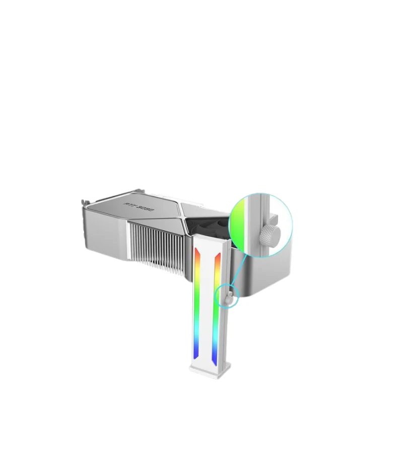 ARGB GPU Card Holder GL-01 WHITE - Image 3