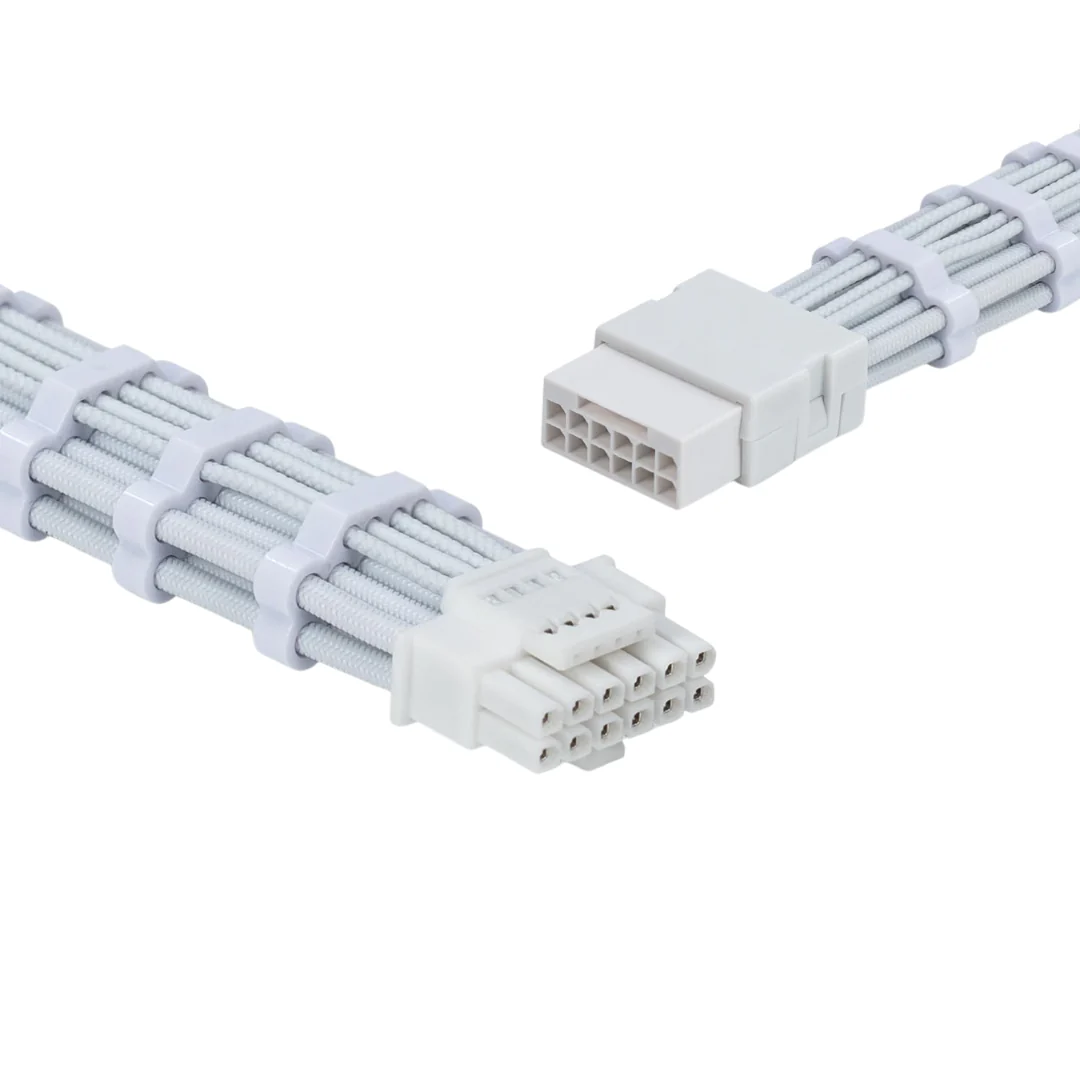 Asiahorse 12VHPWR PCIE 5.0 1-to-1 12+4/12+4PIN Cable Extension (Black/White) - Image 4