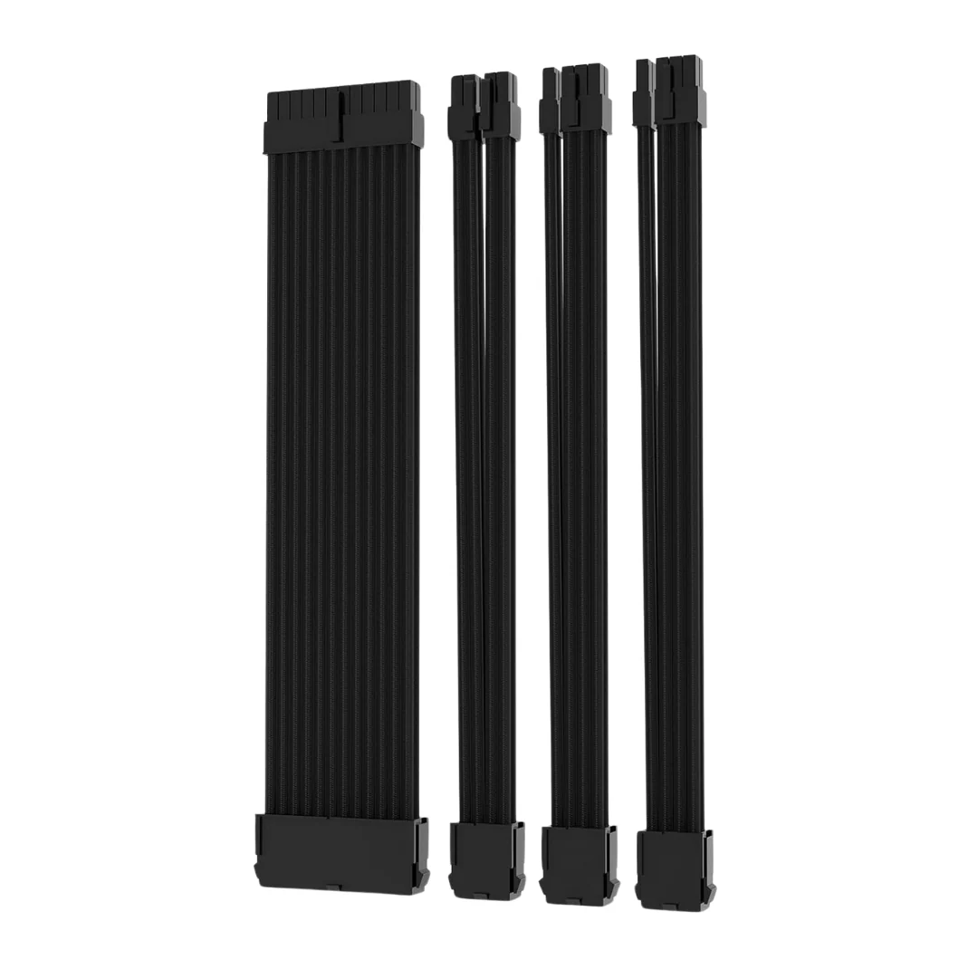 Asiahorse 4 Kit 18AWG PSU Sleeved Cable Extension Kit (Black | Snow White) - Image 2