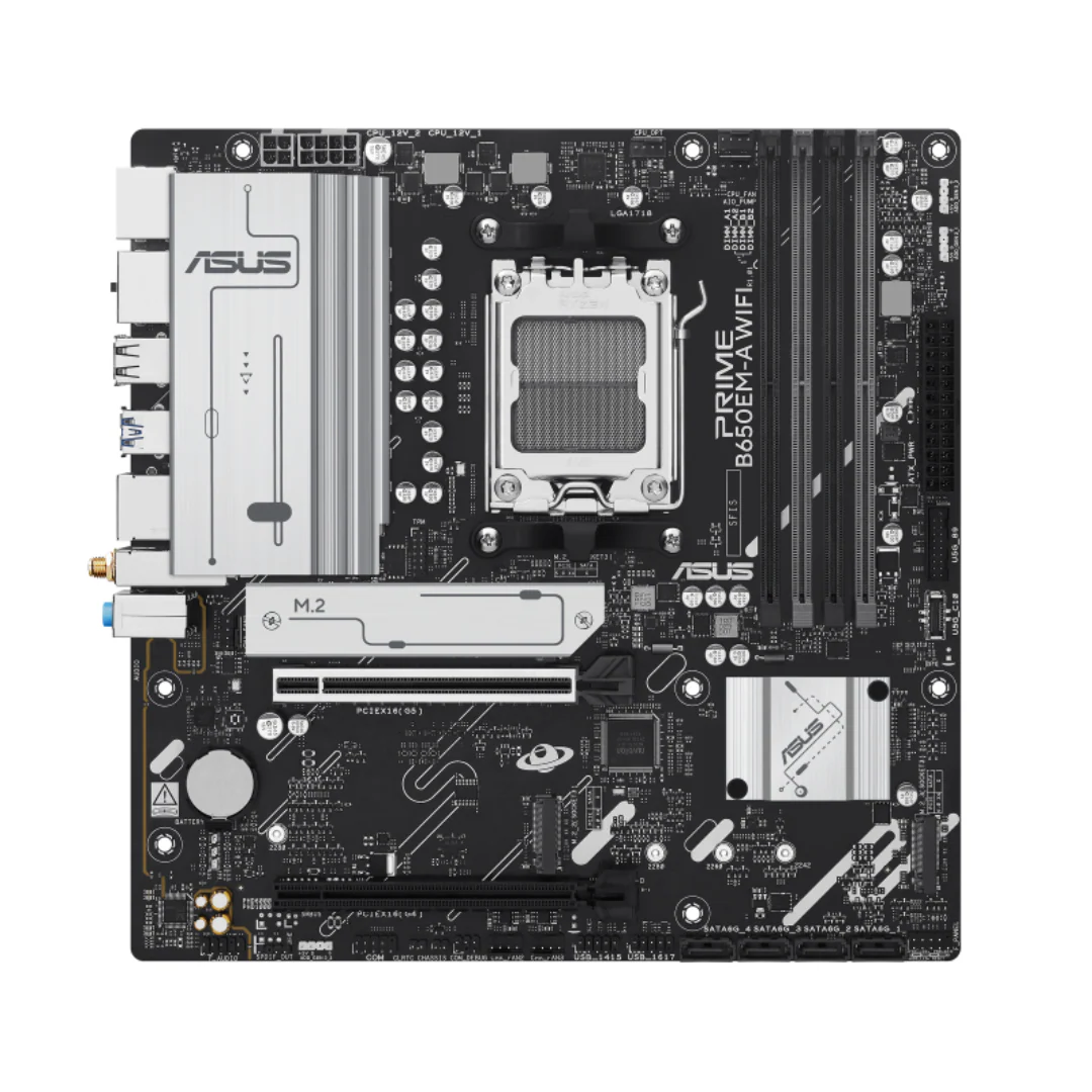Asus PRIME B650EM-A WiFi DDR5 AM5 Motherboard - Image 2