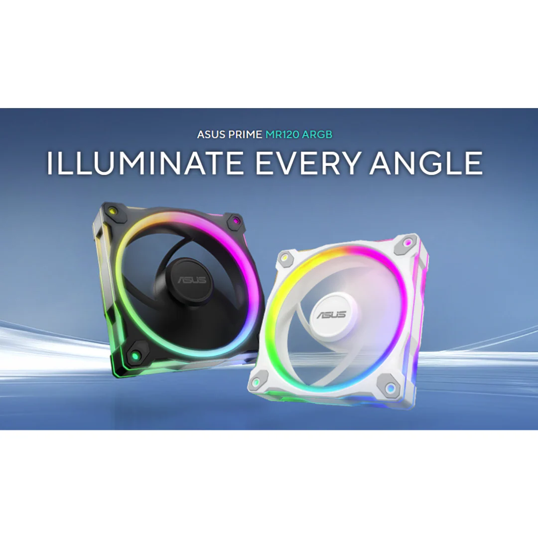 Asus Prime MR120 ARGB Fan - Triple Pack ( Black | White ) - Image 4