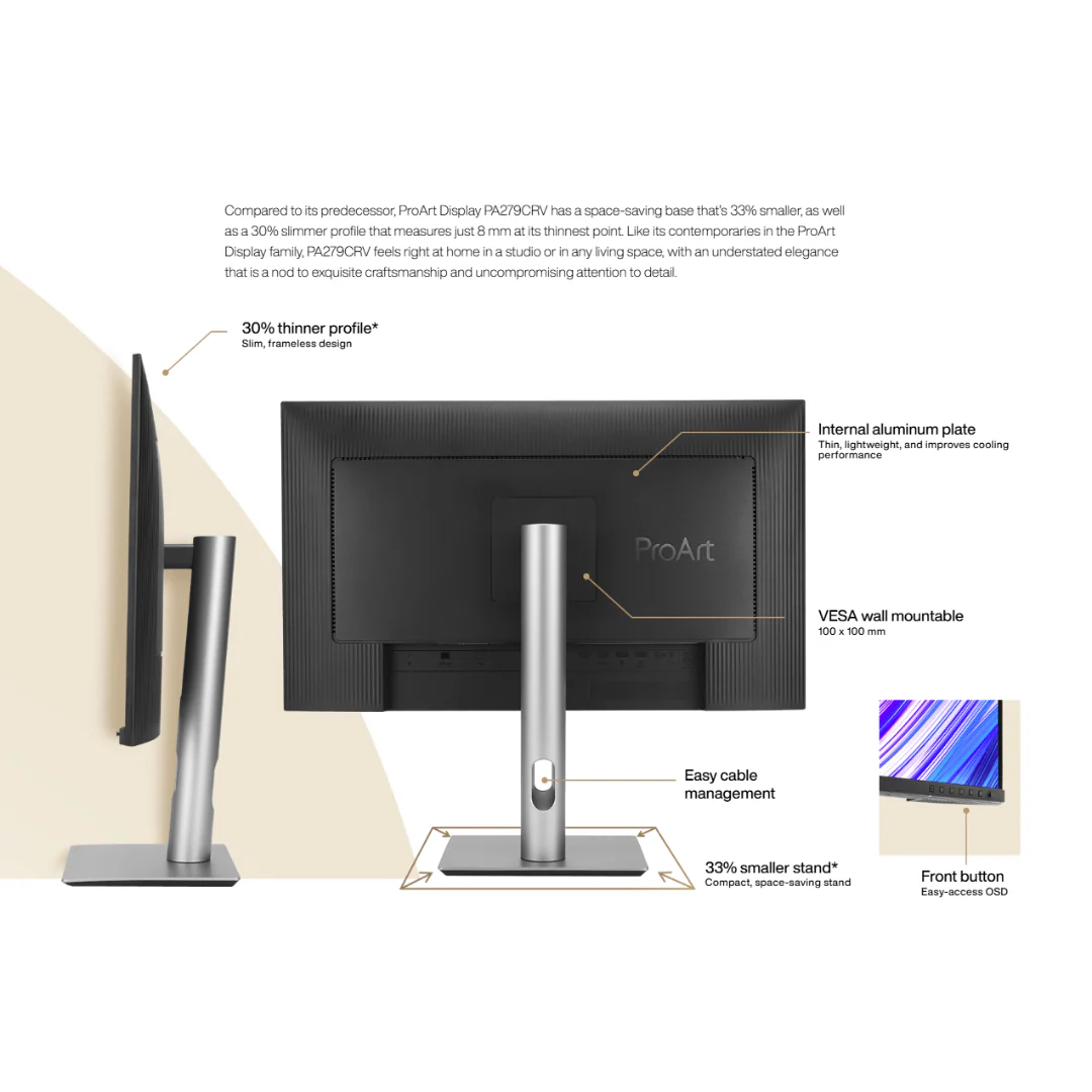 Asus ProArt Display PA279CRV 27" 4K UHD IPS 60Hz Professional Monitor ( Pre Order ) - Image 4