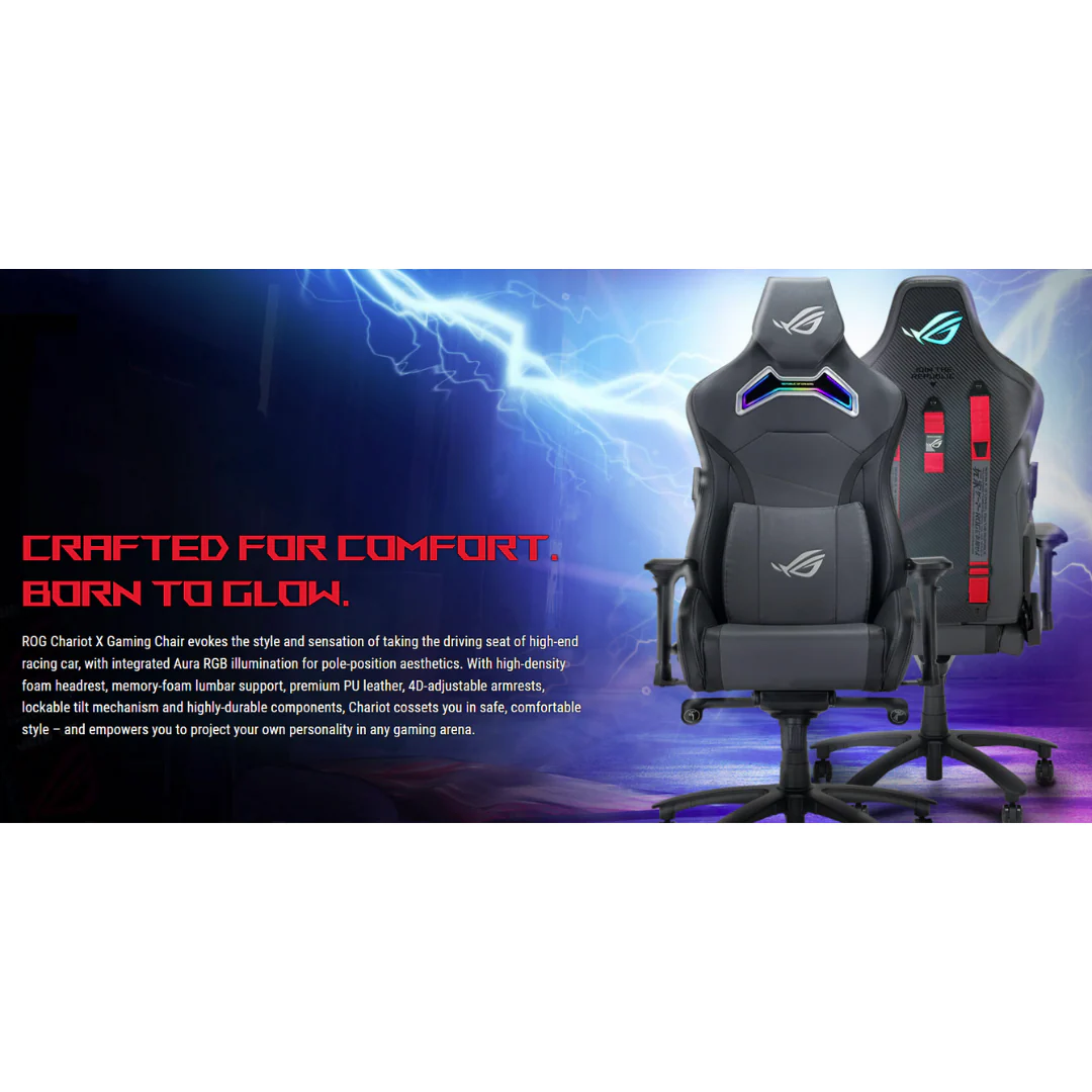 Asus ROG Chariot X Gaming Chair SL301 ( Black | Grey ) - Image 5