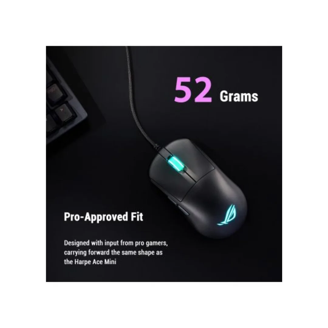 Asus ROG Harpe Mini Core Wired Gaming Mouse Black P524 - Image 2