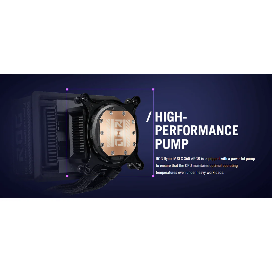 Asus ROG RYUO IV SLC 360 ARGB CPU Liquid Cooler Black - Image 4