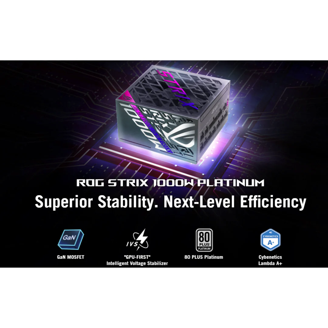 Asus ROG Strix 1000P Platinum 1000W Modular ATX3.1 PCIe5 Power Supply ROG-STRIX-1000P-GAMING - Image 4