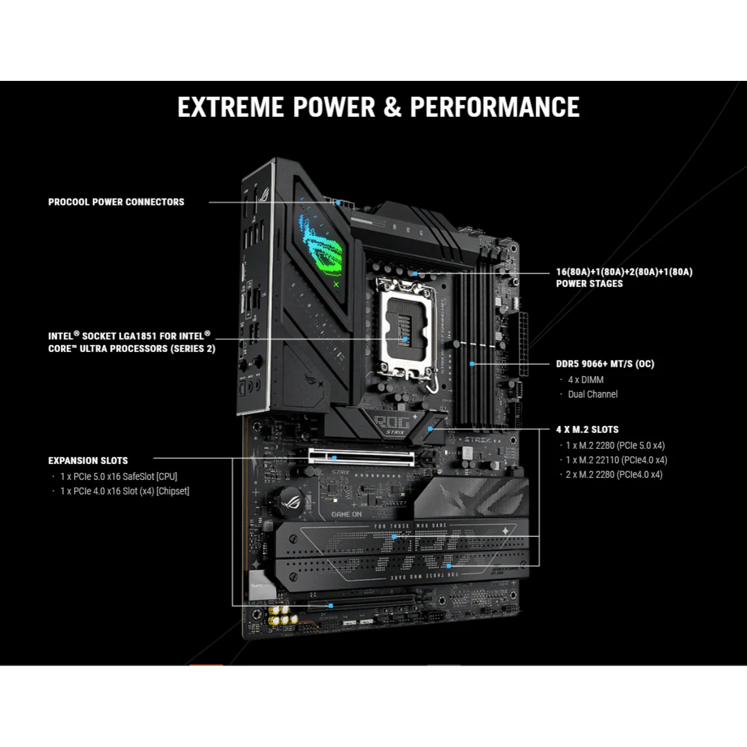 Asus ROG Strix B860-F Gaming WiFi ATX 4*ddr5 WiFi7 LGA1851 Motherboard - Image 4