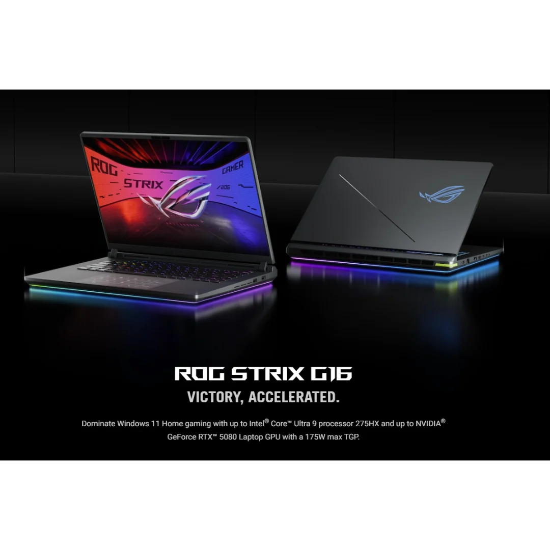 Asus ROG Strix G16 G615LR-S5150WSM Gaming Laptop (Volt Green) | 16" 2.5K OLED 240Hz IPS (2560x1600) | Core Ultra 9 275HX | 16GB RAM | 1TB SSD | RTX 5070 Ti | Windows 11 Home | MS Office Home 2024 + MS 365 Basic + ROG Impact Gaming Mouse + ROG Backpack - Image 4