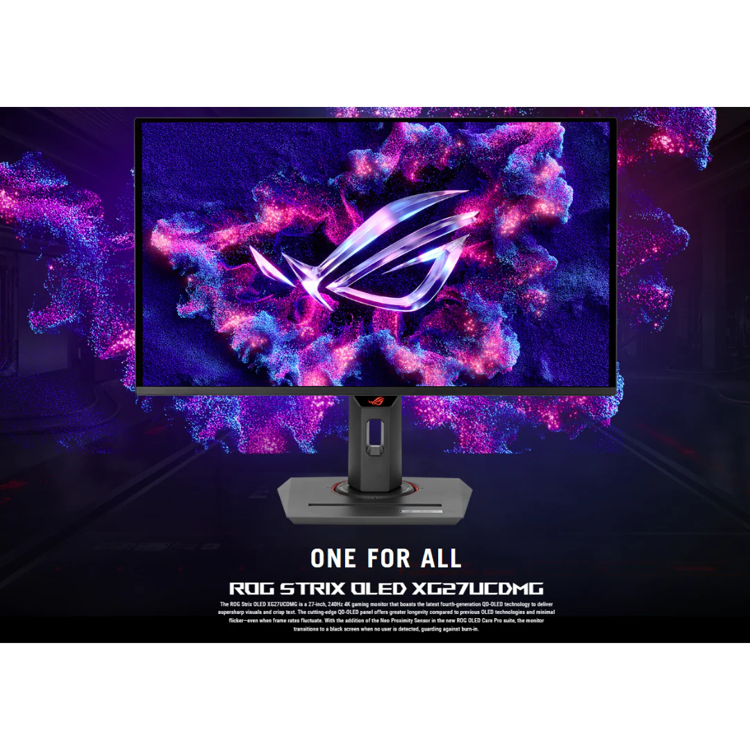 Asus ROG Strix OLED XG27UCDMG 26.5" 240Hz 4K 3840x2160 0.03ms GTG QD-OLED Gaming Monitor - Image 4
