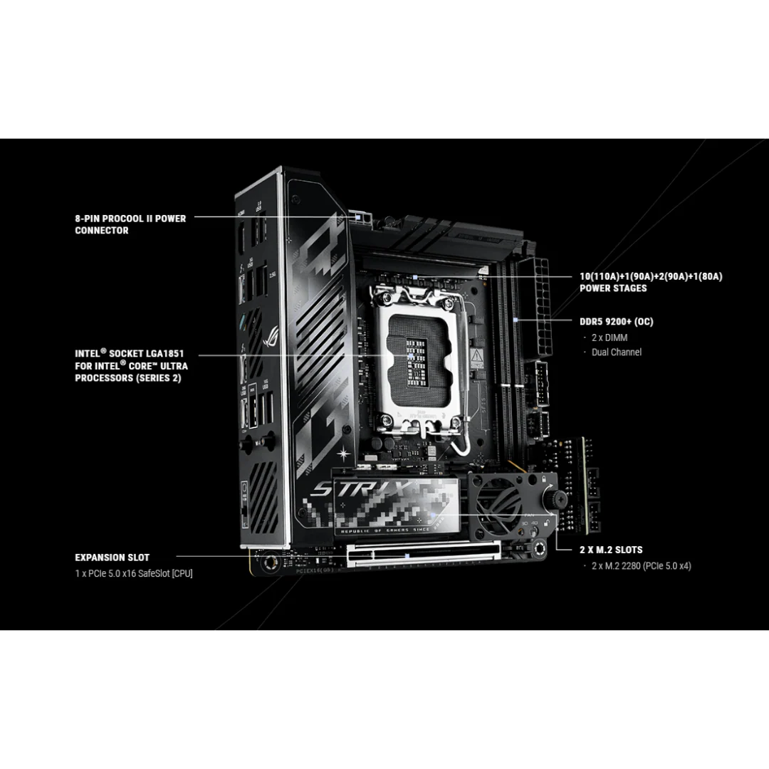Asus ROG Strix Z890-I Gaming WiFi 2*D5 ITX WiFi7 LGA1851 Motherboard - Image 4