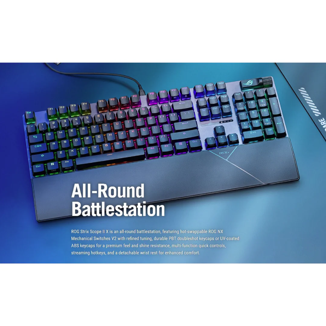 Asus ROG Strix Scope II X Black NX STORM V2 Switch PBT Mechanical Gaming Keyboard XA14 - Image 4