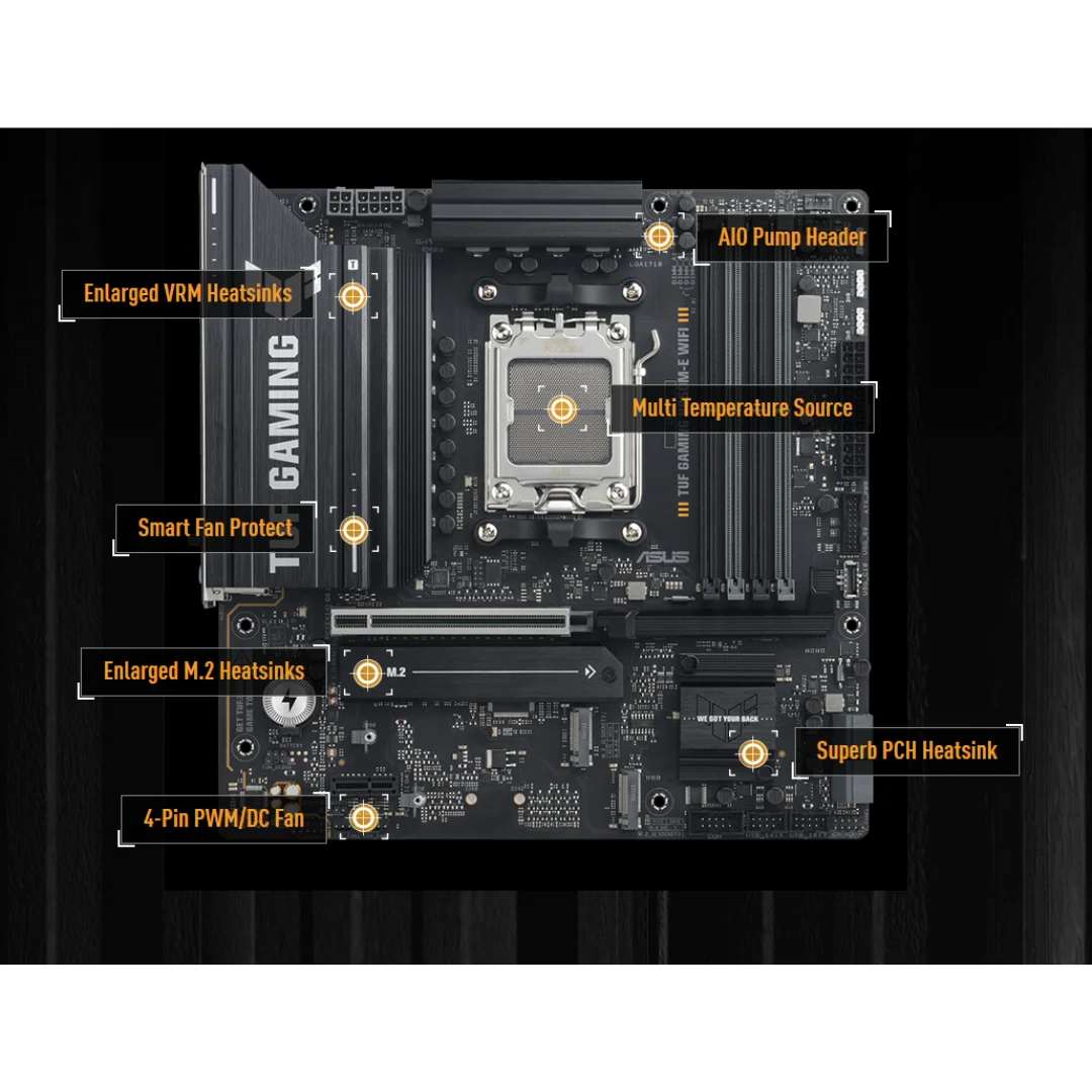 Asus TUF Gaming B850M-E WiFi DDR5 AM5 Motherboard - Image 4