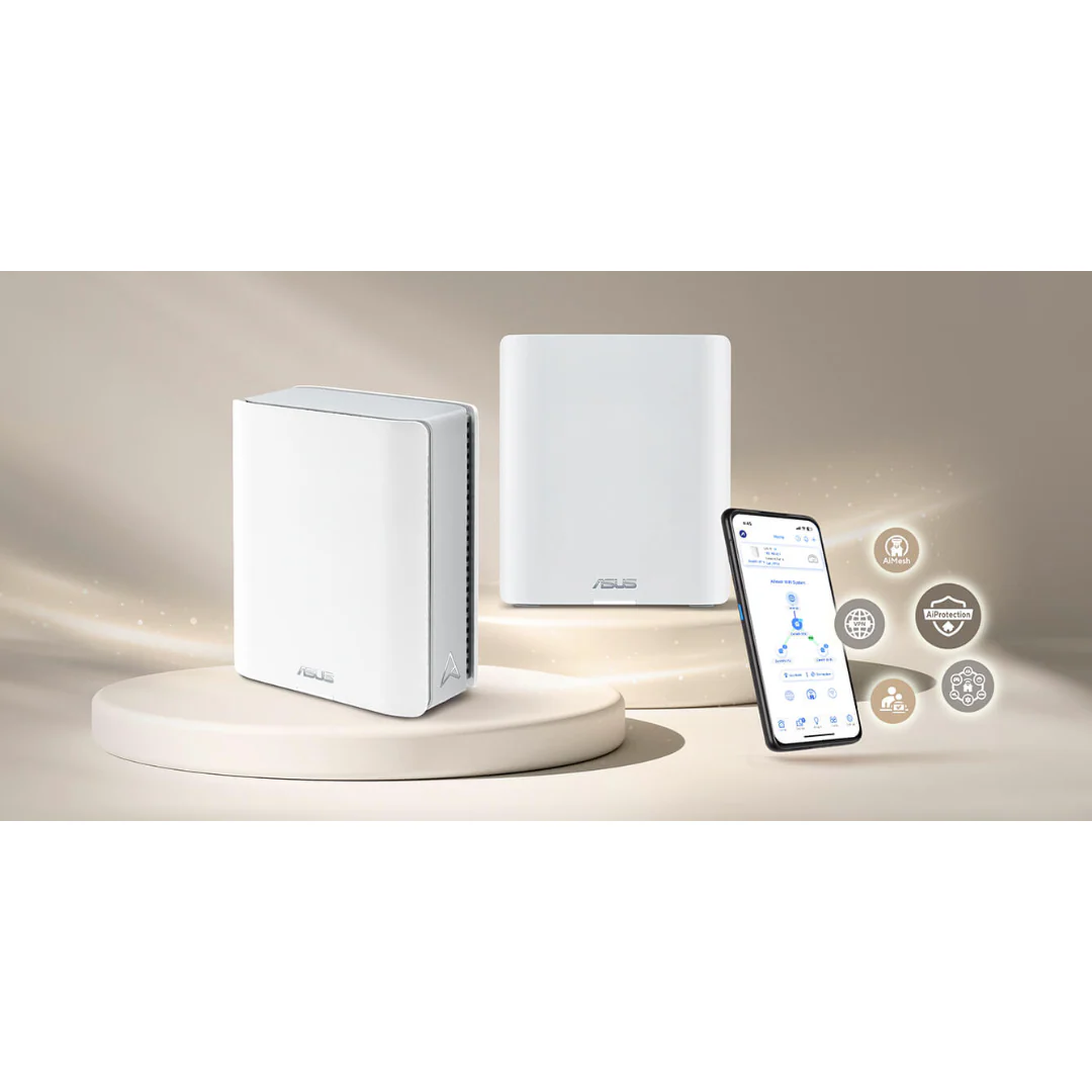 Asus ZenWiFi BT8 BE14000 2-Pack Tri-band WiFi 7 AiMesh Router - Image 4