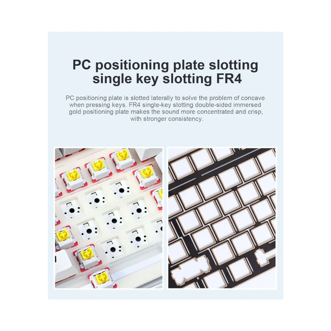 Aula F99 Pro Tri-Mode 96% 100-Key Gasket-Mounted Mechanical Keyboard with Knob (Nimbus Switch V3) (Gradient Gray) - Image 4
