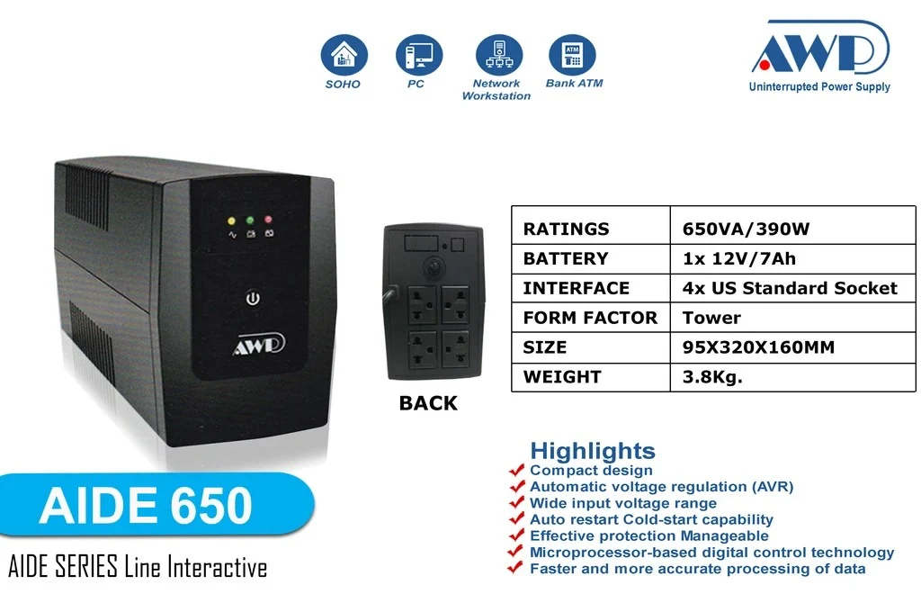 Awp Wise (AID650) 650va / 360w UPS