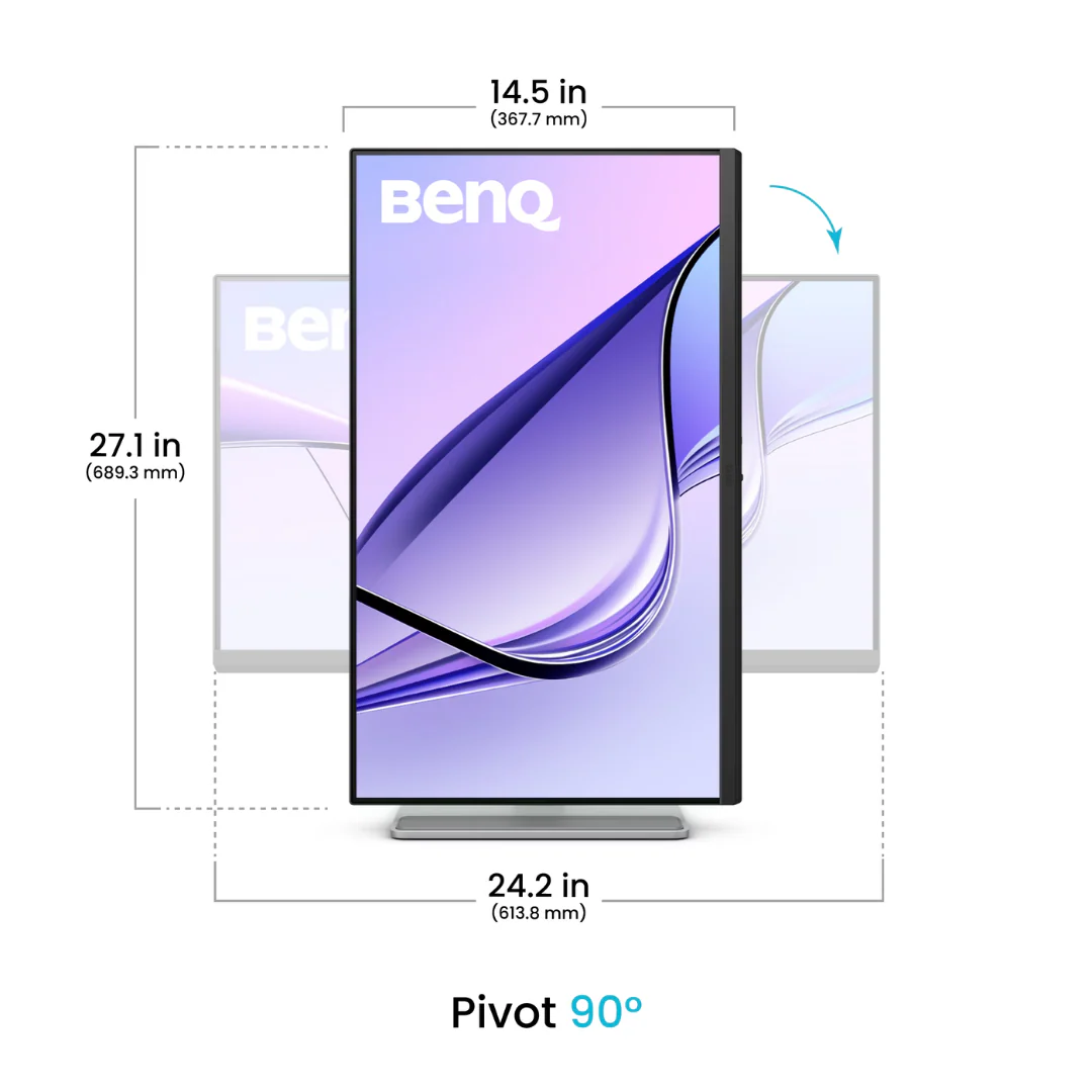 BenQ MA270U 27" IPS 60Hz 3840X2160 5ms 4K HDR10 USB Type-C Monitor for Macbook - Image 3