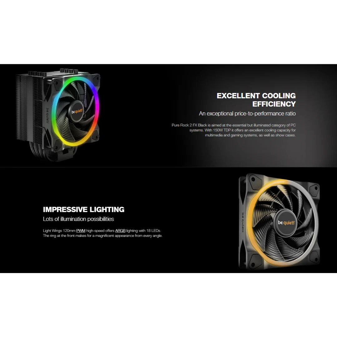 Bequiet Pure Rock Pro 2 FX Black CPU Cooler BK033 - Image 4