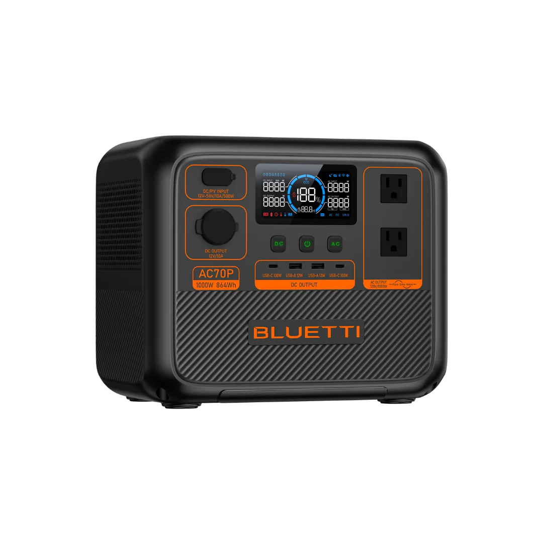 BLUETTI AC70P 1000W Portable Power Station 864Wh - Image 3