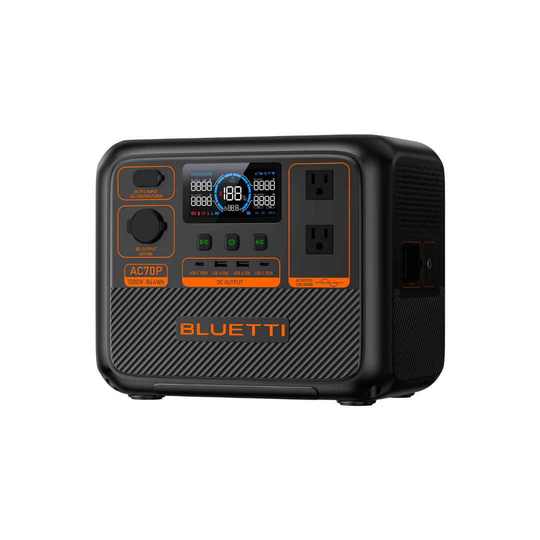 BLUETTI AC70P 1000W Portable Power Station 864Wh - Image 4
