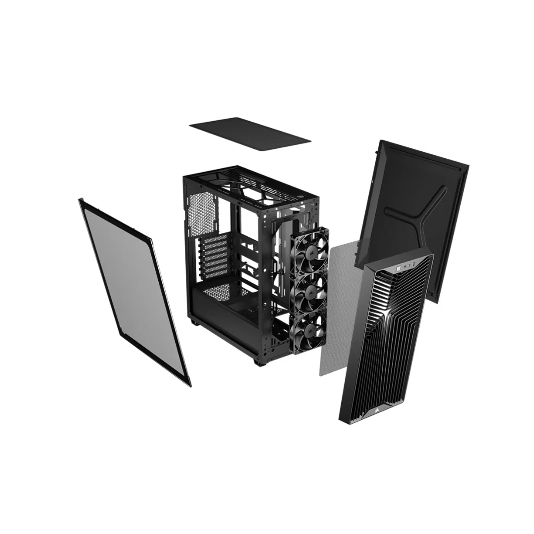 Corsair 3200D RS TG ATX Mid-Tower PC Case w/ 3x non-ARGB Fans (Black CC-9011334-WW | White CC-9011335-WW) - Image 6