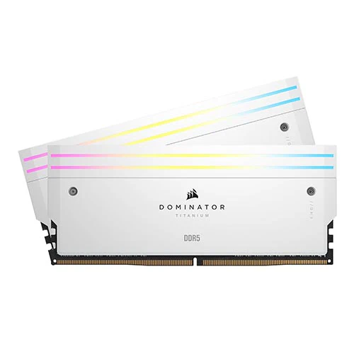 Corsair Dominator Titanium RGB 32GB White 16GBx2 DDR5 Desktop Memory CMP32GX5M2X6600C32W