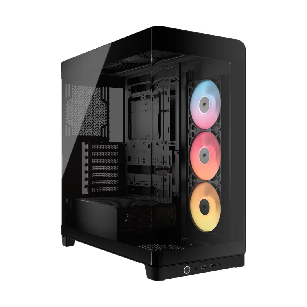 Corsair Frame 4500X RS-R ARGB Panoramic Glass Mid-Tower PC Case w/ 3x RS120-R ARGB Fans (Black | White) - Image 2