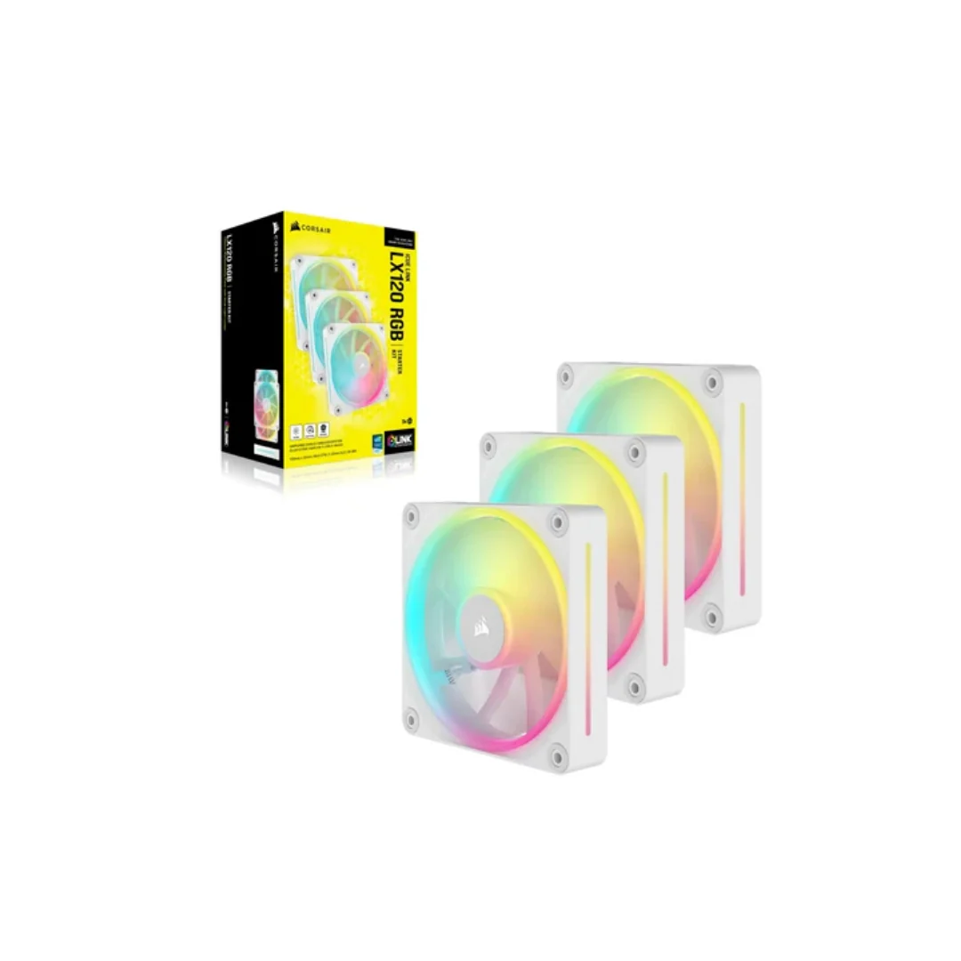 Corsair ICue Link LX120 3-in-1 Starter Kit White CO-9051030-WW Case Fan - Image 3