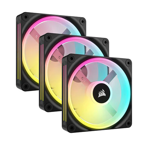 Corsair iCUE Link QX120 RGB 120mm PWM ( Black CO-9051002-WW / White CO-9051006-WW ) PC Fans Starter Kit with iCUE LINK System Hub