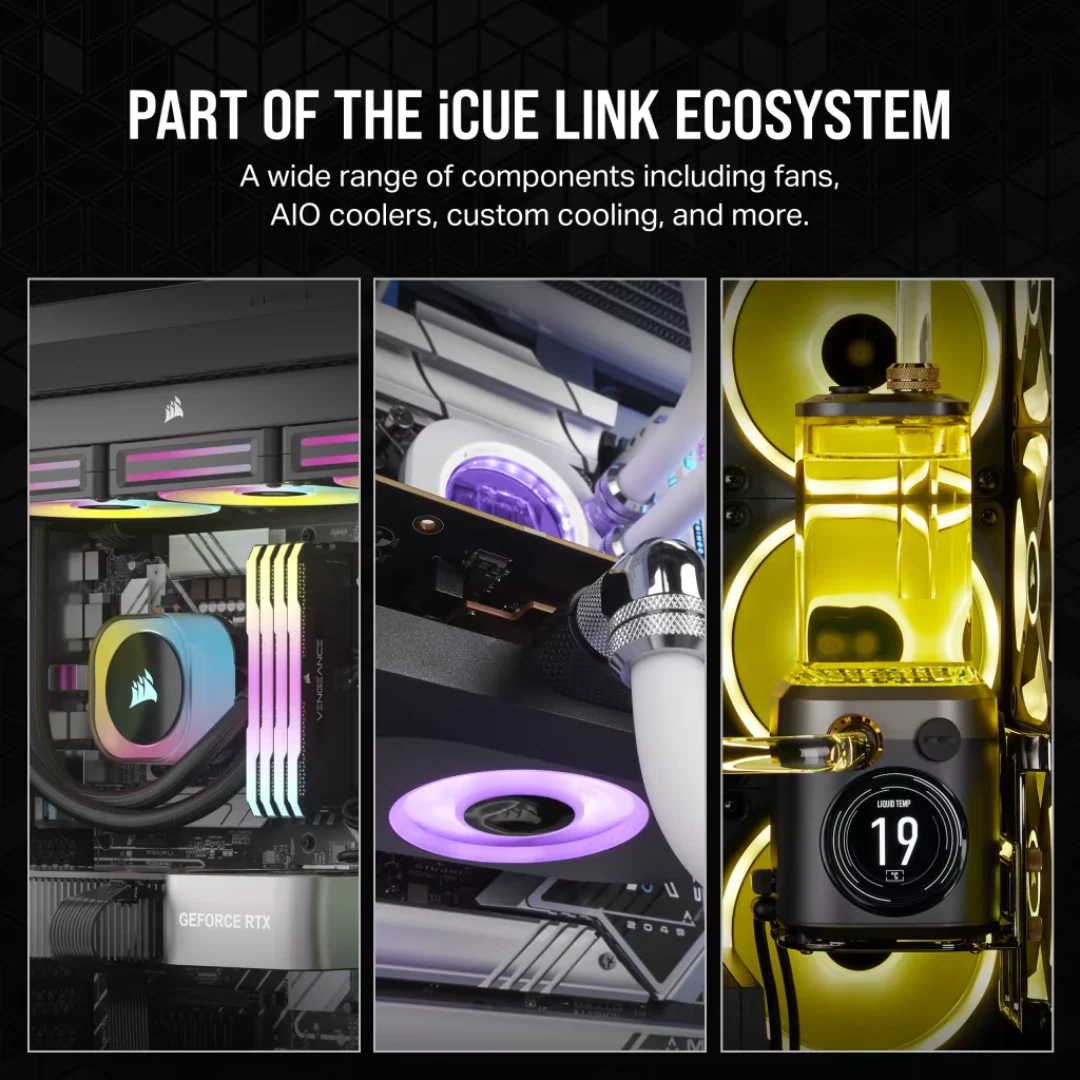 Corsair iCue Link RX140 RGB 140mm PWM Fan Twin Starter Kit - Image 5