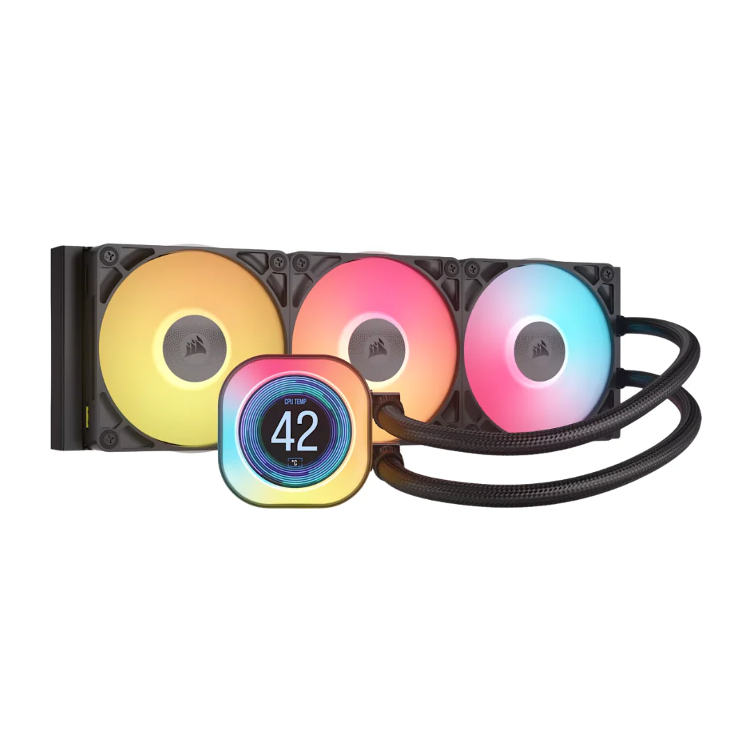 Corsair iCue Link Titan 360 RX LCD AIO Black Extreme Performance 360mm RGB Liquid CPU Cooler CW-9061023-WW
