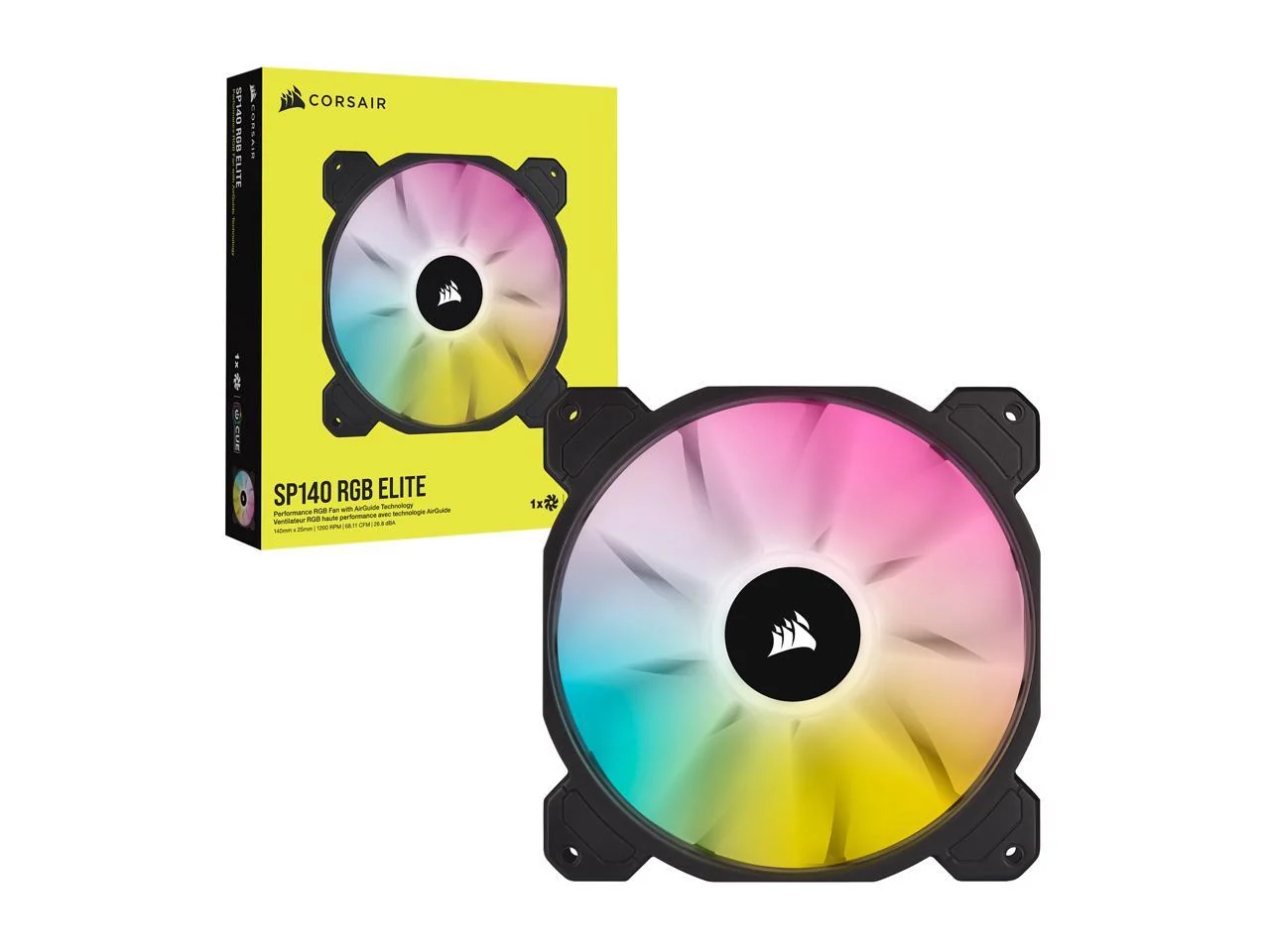 Corsair iCUE SP140 RGB ELITE Performance 140mm PWM Fan — Single Pack CO-9050110-WW