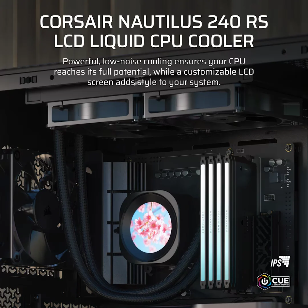 Corsair Nautilus 240 RS LCD 240mm Liquid CPU Cooler ( Black CW-9061031-WW | White CW-9061032-WW ) - Image 4