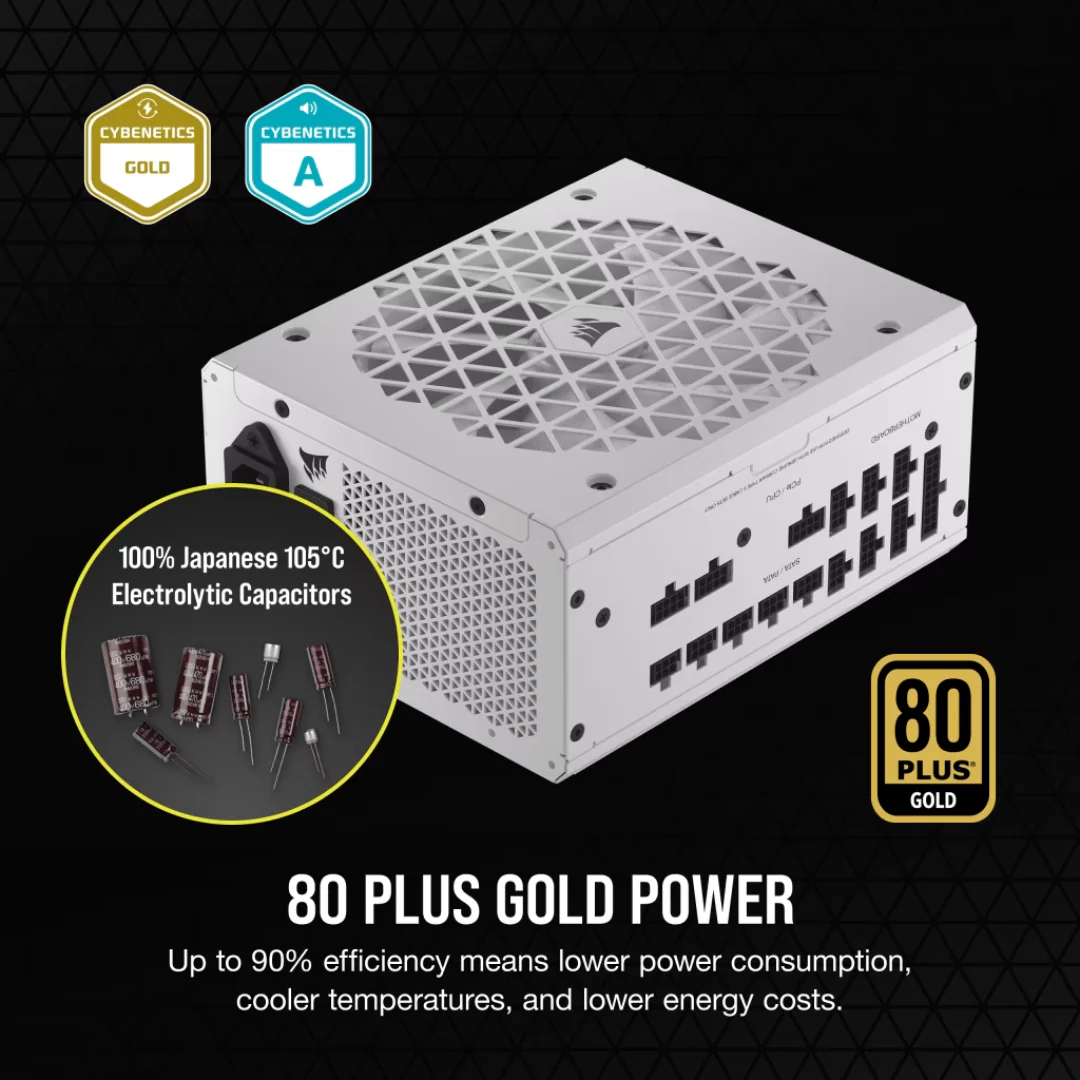 Corsair RM1000x SHIFT White 1000W 80+ GOLD Fully Modular PSU CP-9020275-NA - Image 4
