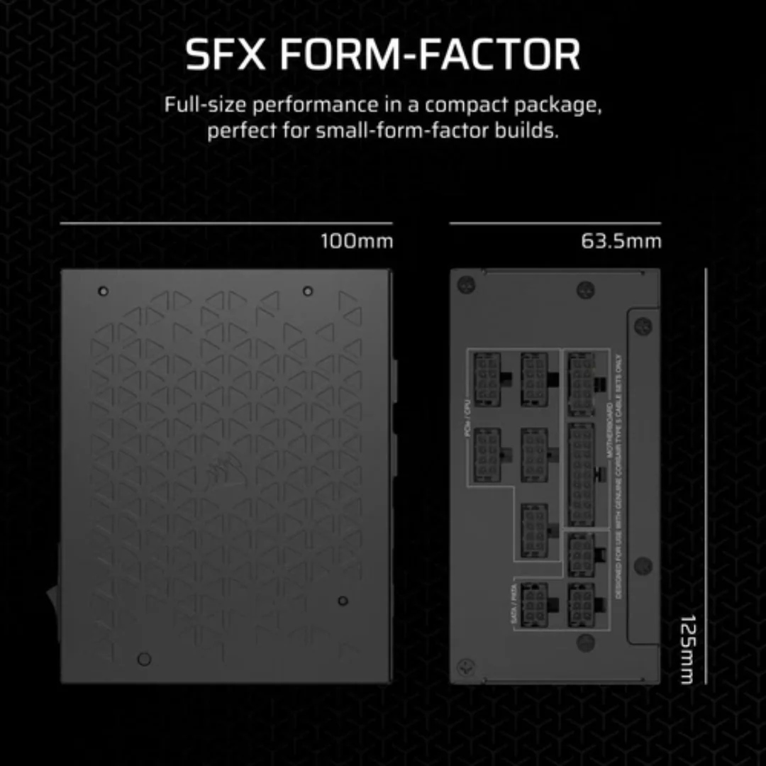 Corsair SF850 SFX 850W 80+ PLATINUM Fully Modular Power Supply CP-9020256-NA - Image 4
