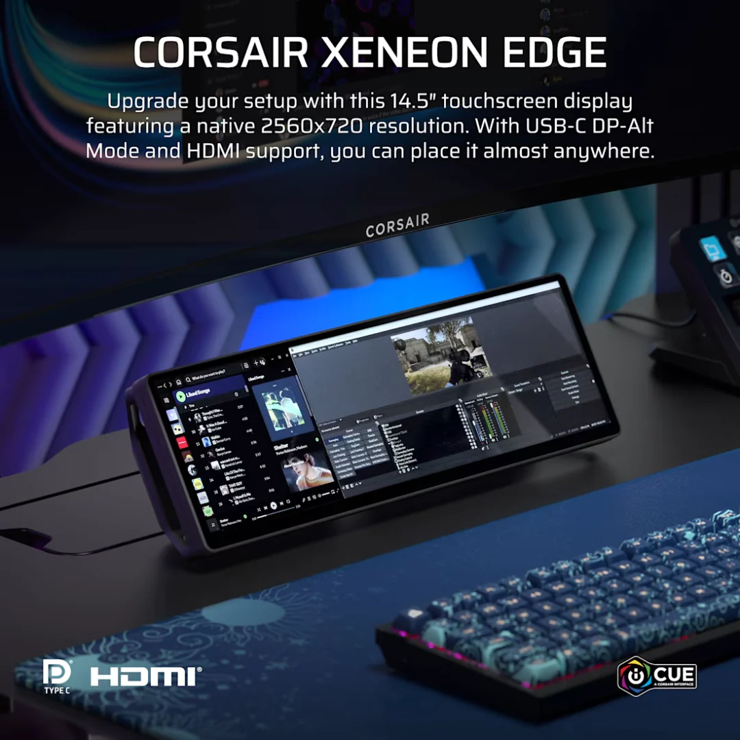 Corsair Xeneon Edge 14.5" Black LCD Touchscreen CC-9011306-WW - Image 3