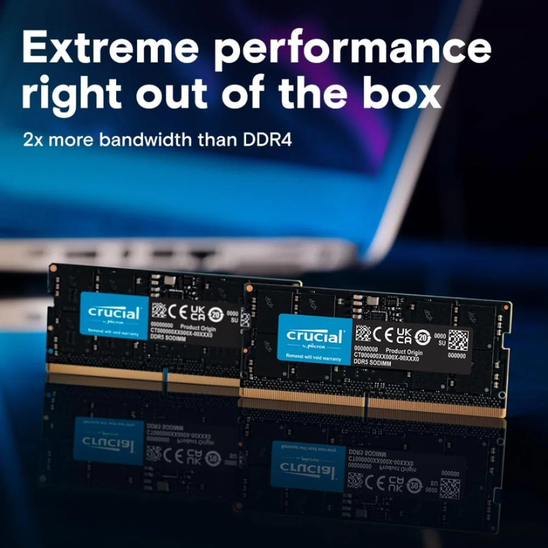 Crucial 16GB DDR5 SoDimm ( CT16G48C40S5-16 | CT16G56C46S5-16 ) - Image 3
