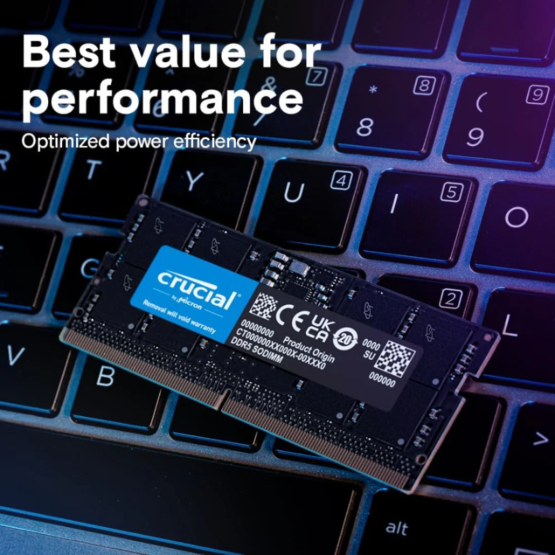 Crucial 16GB DDR5 SoDimm ( CT16G48C40S5-16 | CT16G56C46S5-16 ) - Image 4