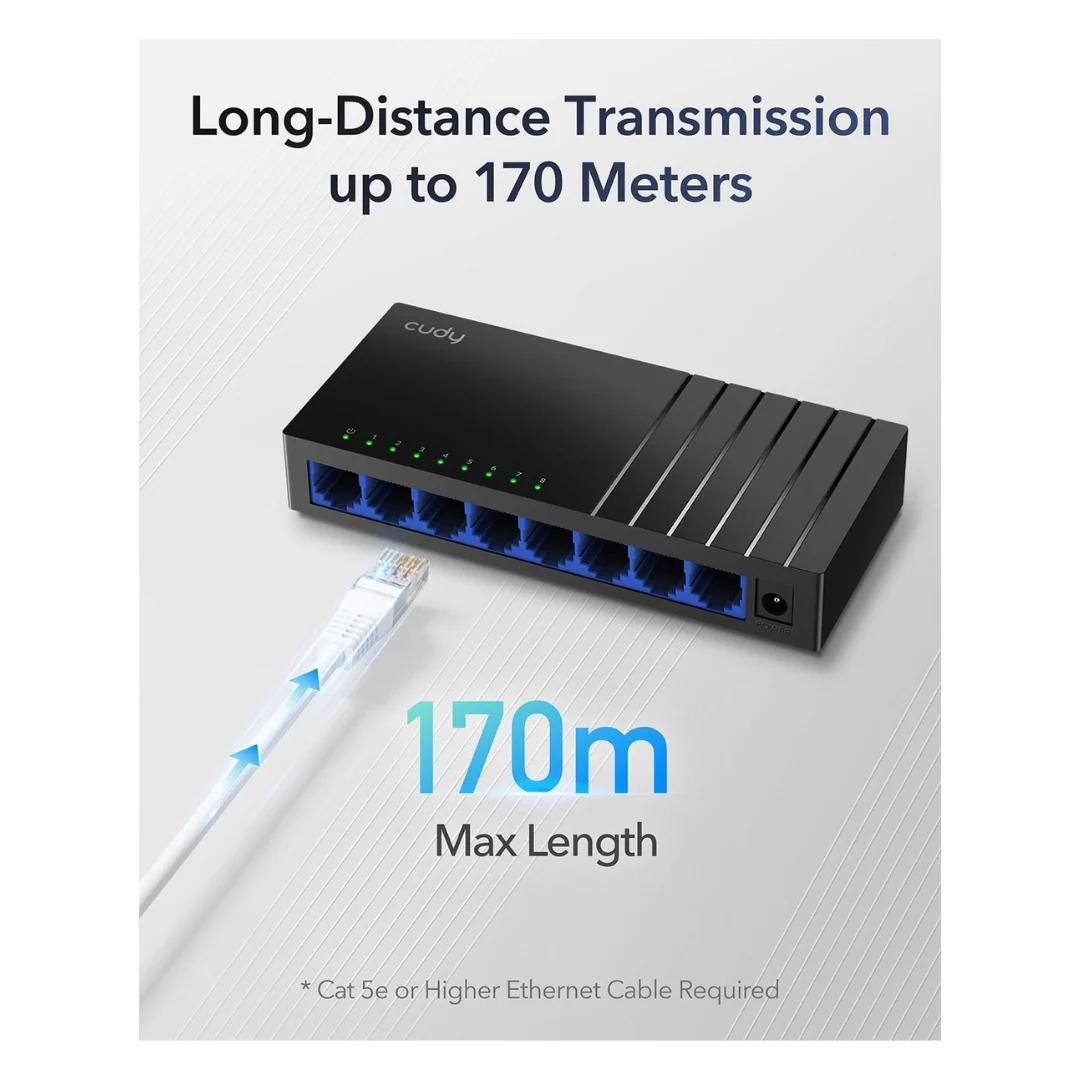 CUDY GS108D 8-Port 10/100/1000Mbps Desktop Switch - Image 3
